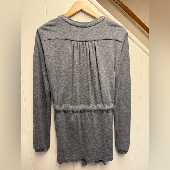 Club Monaco Grey Belted Open Front Wrap Cardigan Size Small/Medium - Picture 3 of 3